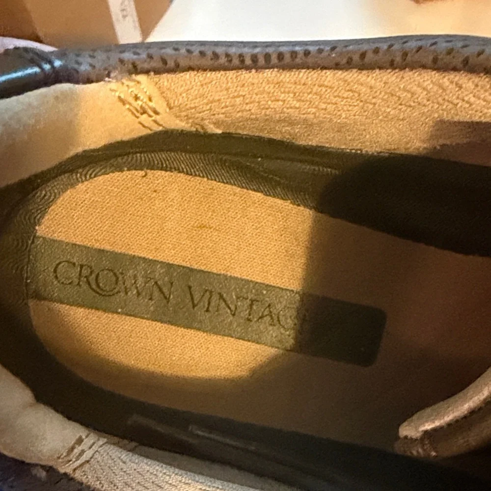 Crown Vintage Men's Dark Brown ERREN Low Profile Oxford Lace-Up